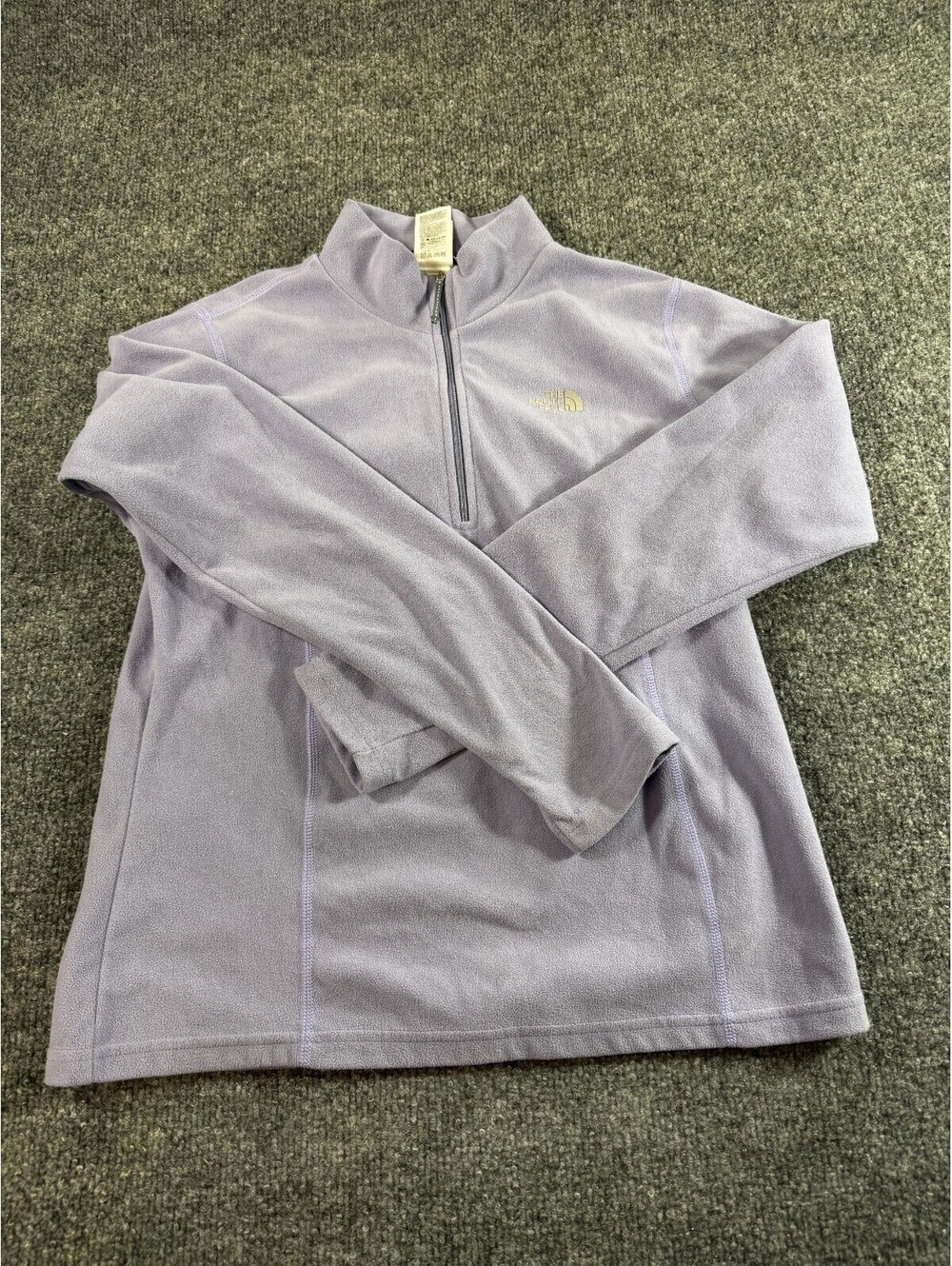 The North Face Girls Jacket XL Lavender Fleece Quarter Zip Long Sleeve Jacket